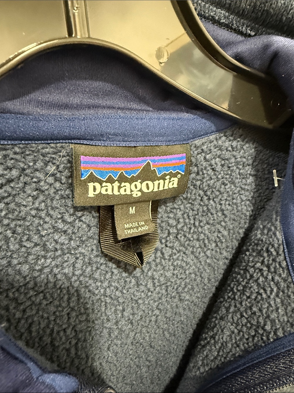 Patagonia Navy Half-Zip Fleece Pullover with Embroidered Logos - Picture 2 of 4